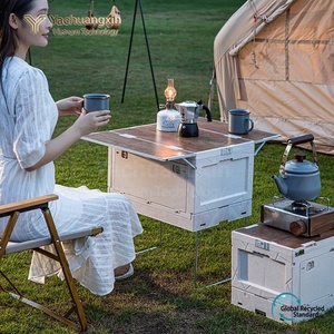 Multi-functional <b>Foldable</b> Car Storage Box, <b>Camping</b> Box, Portable Outdoor Folding <b>Table</b> - Product Image 5