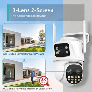 Icsee 6MP 9mp ống kính kép máy ảnh không dây PTZ CCTV an ninh máy ảnh Wifi giám sát theo dõi 6MP 4k kép ống kính Mạng Máy ảnh IP - Product Image 5