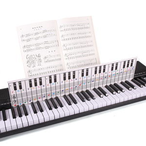 Tarjetas de Práctica de Dedilación <span class=keywords><strong>para</strong></span> Órgano Electrónico, con Diagrama de Notación Musical y Tabla de Referencia <span class=keywords><strong>para</strong></span> Teclados de <span class=keywords><strong>Piano</strong></span> de 61 y 88 Teclas, Venta al Por Mayor, PKC-0403 - Product Image 3