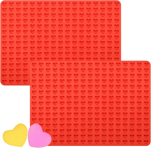 Moules à chocolat en forme de cœur à 255 cavités pour la cuisson, les bonbons, les cires parfumées, les perles, les friandises pour chiens faites maison, mini-moules en silicone en forme de cœur - Product Image 2
