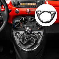 Cubierta de caja de cambios de carbono Shasha, accesorios interiores de fibra de carbono Real, decoración para Fiat 500 Abarth