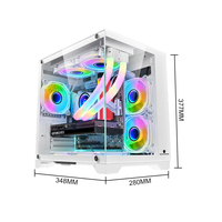 New Arrival Pc Computer Chassis Casing Desktop Case 3-side Glass Full Tower Computer Gaming PC Cases