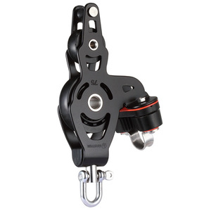 75Mm Wheel Diameter Stainless Steel Pulley With Swivel And Shackle For Marine Use - Product Image 1