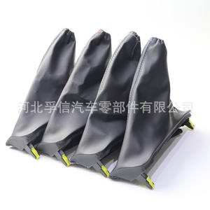 Cache-poussière en cuir pour pommeau de levier de vitesse FX-803 pour Ford, avec surpiqûres noires, rouges et bleues, et housse individuelle pour frein à main - Product Image 4