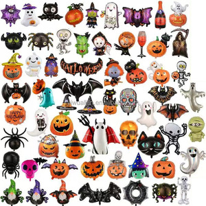 Palloncino in lamina di Halloween a forma di fantasma e zucca, 40 pollici, simpatico e spaventoso, decorazione per feste a tema animali e zucca - Product Image 2
