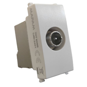 Enchufe de TV Satelital Blanco Compatible con Vimar Arke - Product Image 1