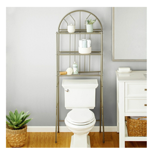 3-couche métallique posée au sol <span class=keywords><strong>salle</strong></span> <span class=keywords><strong>de</strong></span> <span class=keywords><strong>bain</strong></span> peu encombrante toilette étagère <span class=keywords><strong>de</strong></span> stockage étagère <span class=keywords><strong>de</strong></span> toilette - Product Image 1