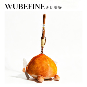 Lindo llavero de peluche de Shiba Inu con cuchillo y escudo, meme divertido, colgante redondo de perro de peluche Kawaii, decoración para mochila, regalo - Product Image 4