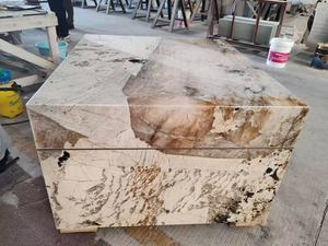Lussuoso Comodino Moderno Italiano con Piano in Marmo e Cassetti, Tavolo Console Autoportante per Uso Alberghiero - Product Image 5
