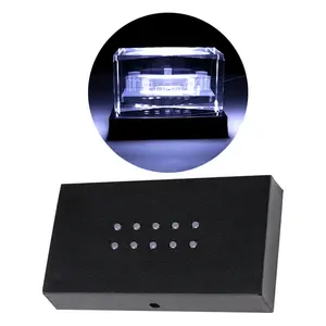 Rechteck 10 LED-Leuchten Display Stand Farbe Lampen sockel halter für Kristallglas Acryl Art.-Nr.