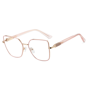 Venta caliente MS 81523 Gafas <span class=keywords><strong>de</strong></span> <span class=keywords><strong>ojo</strong></span> <span class=keywords><strong>de</strong></span> gato para mujer Nuevo diseño <span class=keywords><strong>de</strong></span> moda Marco <span class=keywords><strong>de</strong></span> metal Templos brillantes Bloques Luz azul Lente óptica Azul - Product Image 4