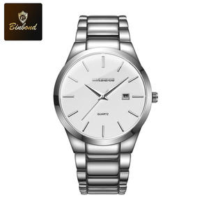 Reloj de Cuarzo para Hombre Binbond T077 077, Correa de Acero Inoxidable, Diseño Simple y Minimalista, Fecha Automática, Reloj de Pulsera Masculino de Moda en Existencia - Product Image 1