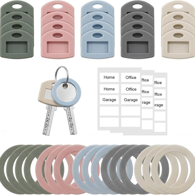 Silicone Key Cover Flexible Key Cap Multi Color Elastic Key Protective Case Key Identification Cover