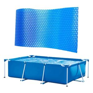 Cubierta biodegradable y ecológica para piscinas enterradas, de doble burbuja, color azul, para prevenir el polvo y conservar el calor. - Product Image 2
