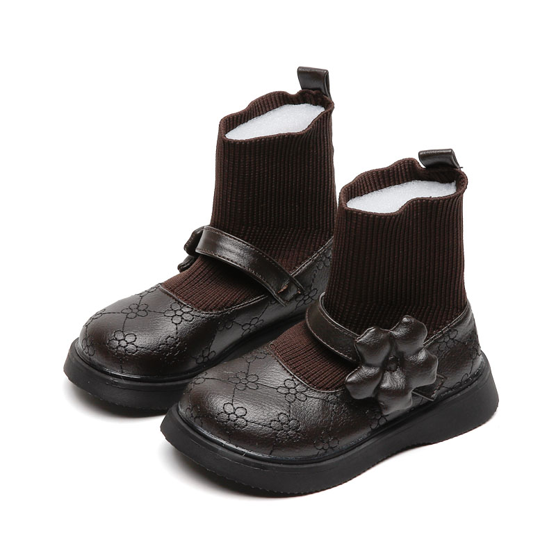 Дропшиппинг, оптовая продажа, зимние носки, обувь для девочек из искусственной кожи, Туфли Мэри Джин, детская обувь на заказ