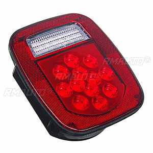 2 pièces, feux arrière de voiture 39 LED, feux stop, feux de recul, feux de freinage, feux de plaque d'immatriculation pour camion/remorque/bateau, pour Jeep Wrangler TJ CJ 76-06 - Product Image 4
