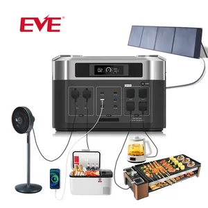 EVE 2200W 2048Wh campeggio all'aperto centrale elettrica portatile 2000W 3000W con batteria al litio solare LiFePO4 stazione di alimentazione della batteria