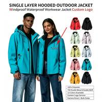 Veste bomber imperméable coupe-vent à capuche avec fermeture éclair, unisexe, design minimaliste, respirante, écologique, 100% polyester