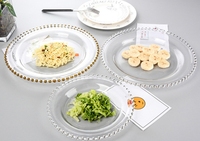Assiettes de présentation en verre sodocalcique décoratives en gros