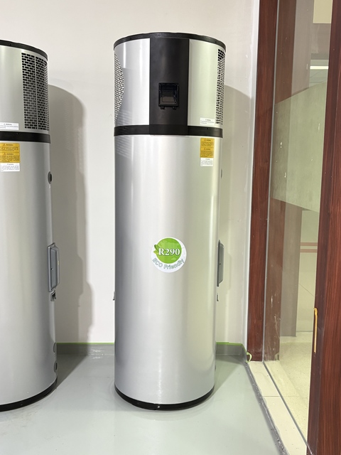 Electric Air Source Heat Pump Hot Water Heater 200L Metal Housing R290 Refrigerant High Efficiency Energy-Saving CE Certified