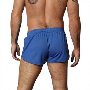 Pantalones Cortos Casuales Rojos para Hombre, Cintura Media, Cierre con Cordón, Transpirables, de Secado Rápido, 100% Poliéster, Color Sólido, Número 13, Estampado Frontal - Product Image 3