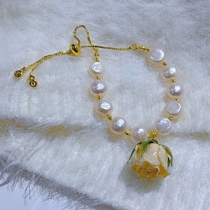 Elegant Natural Freshwater Pearl <b>Bracelet</b> <b>Adjustable</b> Resin Natural Flower Pendant <b>Bracelets</b> for Women Beach Jewelry - Product Image 6