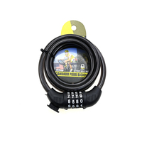 Lucchetto a Cavo per Bicicletta YH3419, Lucchetto Combinato Portatile di Sicurezza a 4 Cifre, Cavo in Acciaio Riconfigurabile