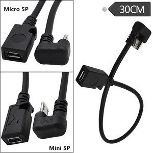 Cable adaptador Micro 5p a Mini 5p de 30 cm para carga y sincronización de datos de teléfonos móviles - Product Image 1