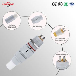 موصلات ZGG ذاتية القفل من البلاستيك المخصص من سلسلة 4P، صناعة صينية، مقابس وموصلات دائرية ملونة للاستخدامات الطبية - Product Image 4