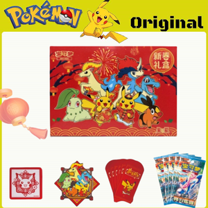 Cartes à collectionner originales PTCG, <span class=keywords><strong>dessin</strong></span> <span class=keywords><strong>animé</strong></span> chinois simplifié, 2026 Pokm0n, coffret cadeau du Nouvel An, sceau en cuir véritable, cadeau authentique - Product Image 2