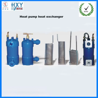 Kondensor Penukar Panas Titanium PVC Kapasitas Pemanas 3.5KW untuk Pompa Panas Pemanas Kolam Renang Inverter Hemat Energi
