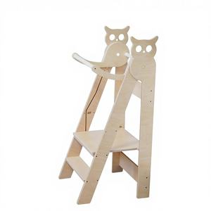 Tour de cuisine Montessori en bois, marchepied pliable, mobilier moderne pour chambre d'enfant, école, crèche, usage domestique et scolaire - Product Image 1