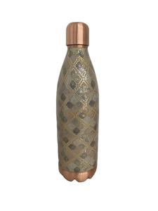Premium Designer Printed Copper <b>Bottle</b> 1 LTR Eco-Friendly Ayurvedic Drinkware Luxury Gift Copper <b>Flask</b> with Gold Finish Accents - Product Image 4