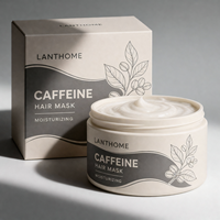 Masque capillaire professionnel hydratant à la caféine, réparation intense, soin hebdomadaire soyeux et lisse, formule riche