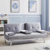 Sofá cama de esquina de cuero de fácil montaje, sofá cama de futón convertible, sofá cama plegable de esquina