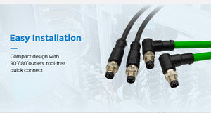 Câble de capteur M8 avec connecteur 3 4 5 broches Cuivre PVC 6pin 8pin a Câble de code pour les connexions de fil - Product Image 4