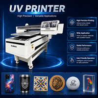 Impresora de Inyección de Tinta UV Plana Multifuncional 6090, Impresora Digital de Inyección de Tinta UV para Bolígrafos, Botellas, Carcasas de Teléfono, Etiquetas de Cristal