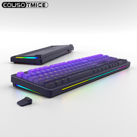 Clavier sans fil AZTERY, disposition espagnole, nouveau clavier sans fil Bluetooth avec rétroéclairage RVB, rechargeable, sensation mécanique