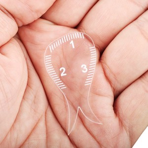 Règle de traçage des sourcils PMU en forme de poisson, étanche, en acrylique transparent, outil de pochoir pour le dessin et le façonnage des sourcils et des yeux - Product Image 2