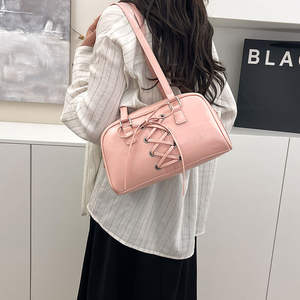 High quality women's single shoulder bow <b>handbag</b> with polyester lining, elegant women's style tote bag - Product Image 4