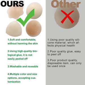 Gran oferta, <span class=keywords><strong>precio</strong></span> de fábrica barato, cubiertas adhesivas de silicona desechables sin costuras de primera calidad para pezones para mujeres - Product Image 3