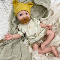 Poupée Reborn réaliste de 18 pouces avec yeux ouverts, entièrement en silicone solide, non peinte, pour nouveau-né, vente en gros directe d'usine pour distributeurs