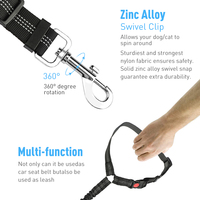 TIZE Logo personnalisé ajusteur portable ceinture de sécurité pour voiture ceinture de sécurité pour chien ceinture de sécurité pour chien