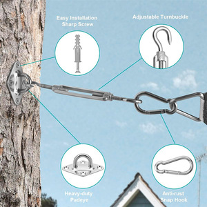 Hardware soporte Kit de instalación <span class=keywords><strong>Rectangular</strong></span> para Triangular sol <span class=keywords><strong>sombra</strong></span> navegar con 8 pulgadas tornillos - Product Image 3