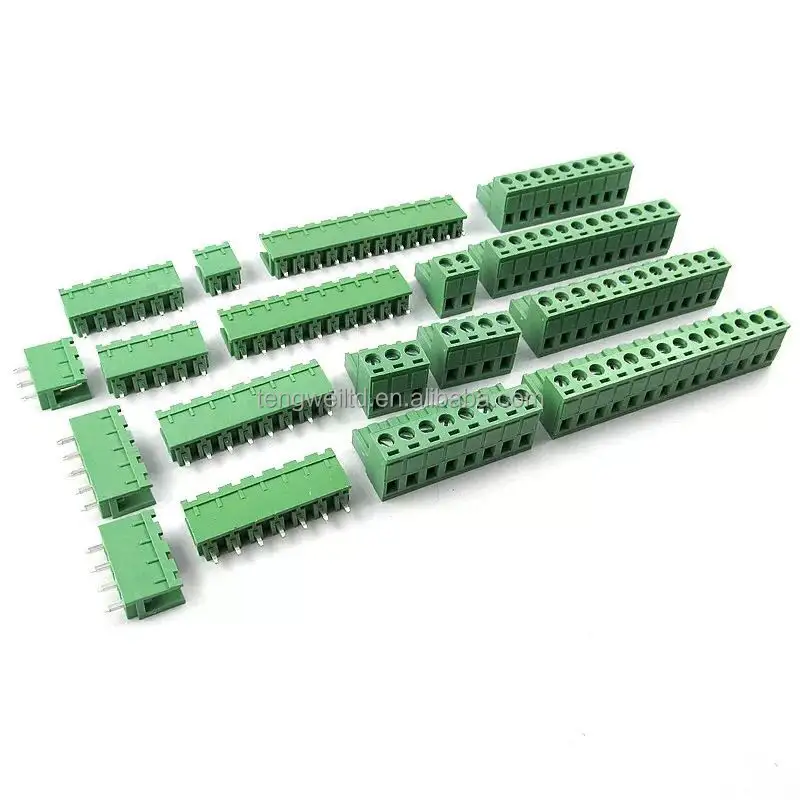 Pluggable terminal blocks 15 pin 5.0/5.08mm 2EDGK Female sockets Plug 2EDGV Male pins Header KF2EDG/H2EDG