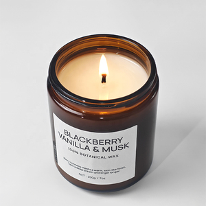 Tarro de vidrio transparente/ámbar de lujo para velas con tapa, 50ml, 60ml, 100ml, 150ml, 250ml, para decoración del hogar, DIY, de fábrica - Product Image 6