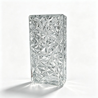 Bloc de verre creux à motif diamant transparent personnalisable, brique décorative standard pour cloison intérieure domestique