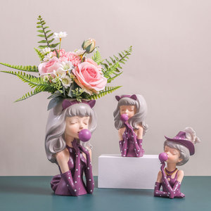 Nuova <span class=keywords><strong>Grande</strong></span> Statua di Ragazza Carina <span class=keywords><strong>in</strong></span> Resina <span class=keywords><strong>Vaso</strong></span> da Fiori Stile Ins Giardino Fatato <span class=keywords><strong>Vaso</strong></span> a Testa Decorazione per <span class=keywords><strong>Piante</strong></span> Grasse <span class=keywords><strong>in</strong></span> <span class=keywords><strong>Vaso</strong></span> Vasi per Bonsai da Scrivania - Product Image 3