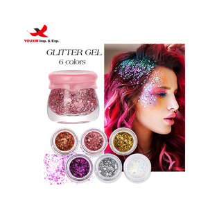 Mixed Procurement Low Price China Wholesale 6 Colors Mix Cosmetic Chunky <b>Glitter</b> <b>Gel</b> for Face Body <b>Hair</b> <b>Glitter</b> Mixed With - Product Image 1