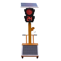 Sistema de semáforo solar móvil LED de 12V ajustable Lámpara de señal de seguridad de control de carril temporal para uso en carretera